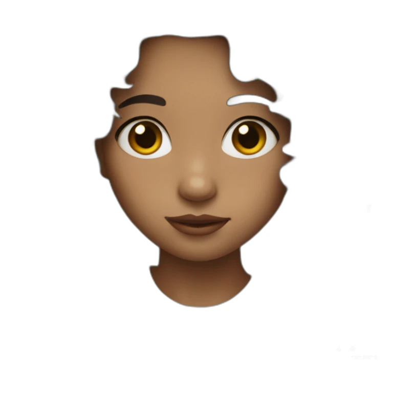 matt girl with short wavy dark hair sticker