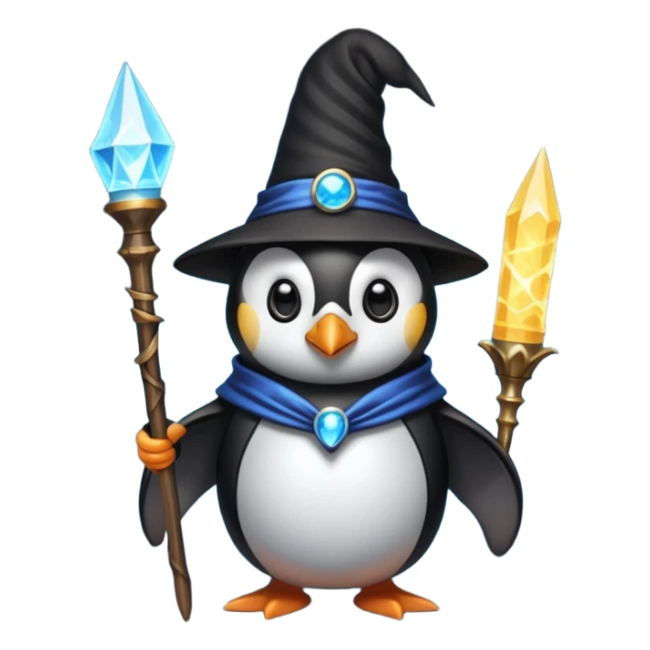 Penguin Wizard sticker