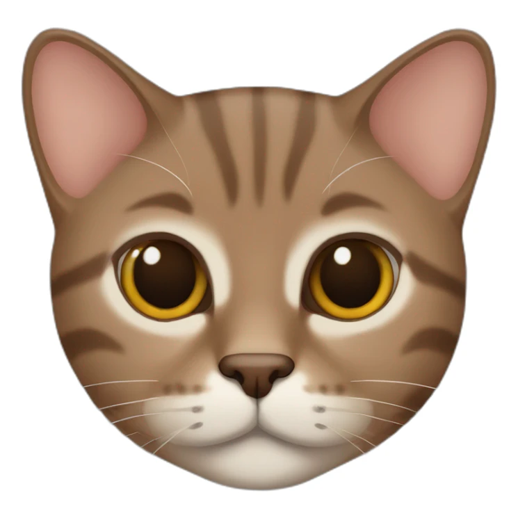 brown male orienal shorthair cat head sticker