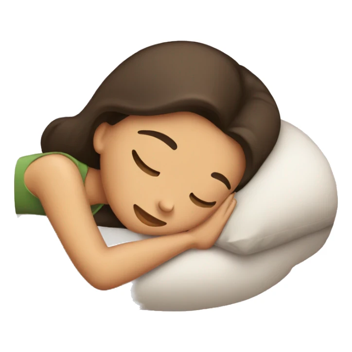 Brunette girl sleeping sticker