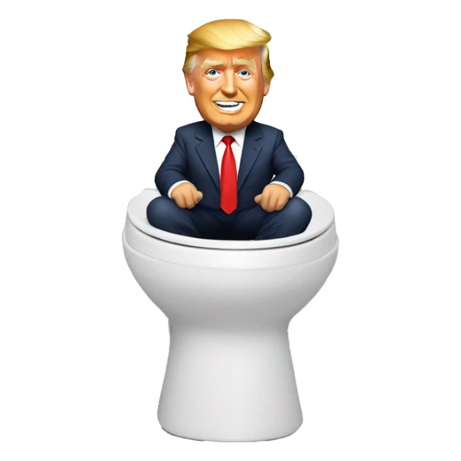 Donald trump skibidi toilet  sticker