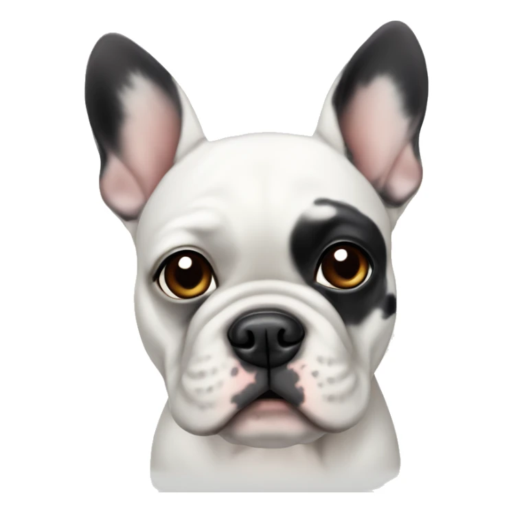 White French bulldog with dark spots sticker