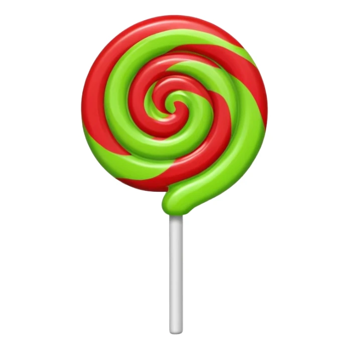 a lollipop, apple emoji style sticker
