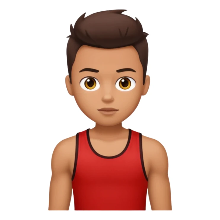 Bratz Boyz Dylan hazel eyes, dark brown hair, red tank top sticker