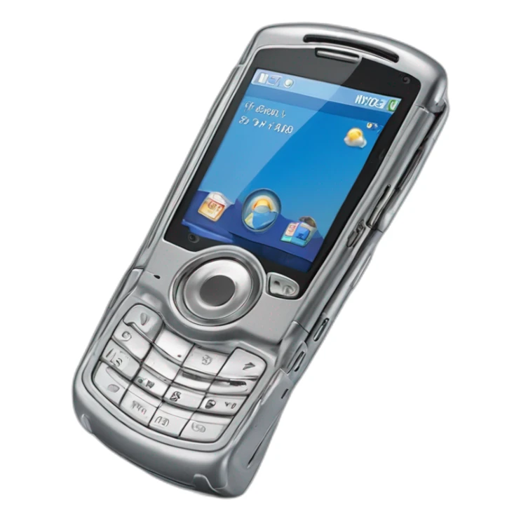 silver Motorola Razr V3 mobile device with the iconic clamshell design. sticker