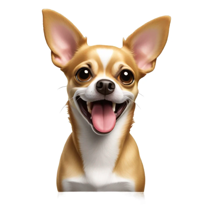 Aussie chihuahua mix dog with tongue out sticker