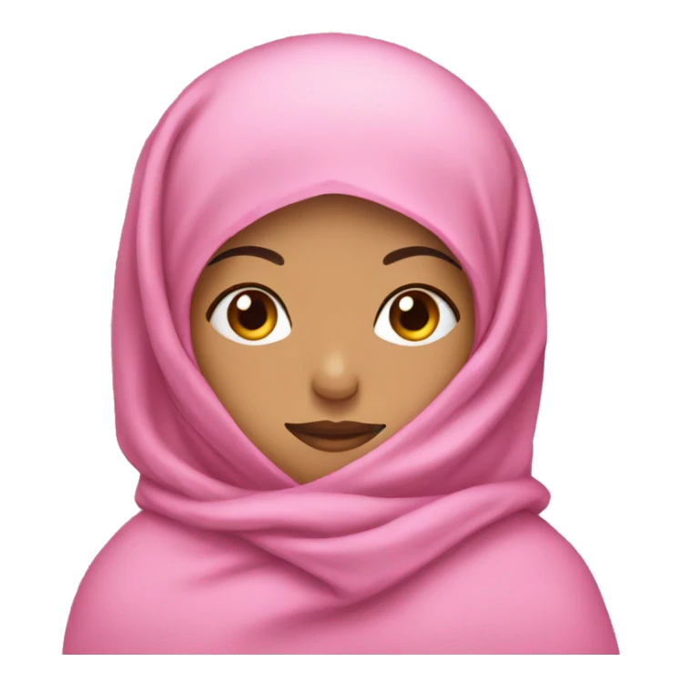 Girl with hijab sleeping in pink blanket sticker
