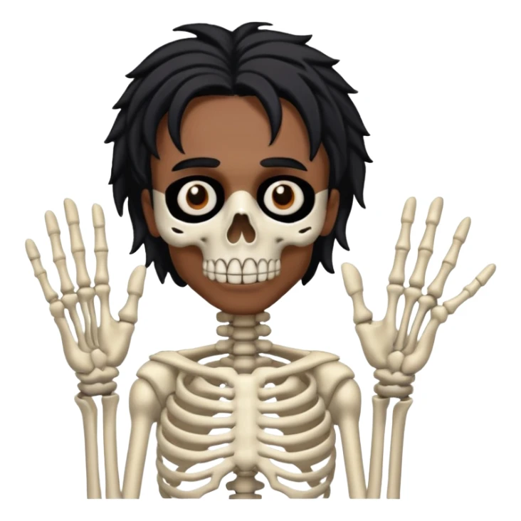 Make a Playboi Carti yvl skeleton hand emoji sticker