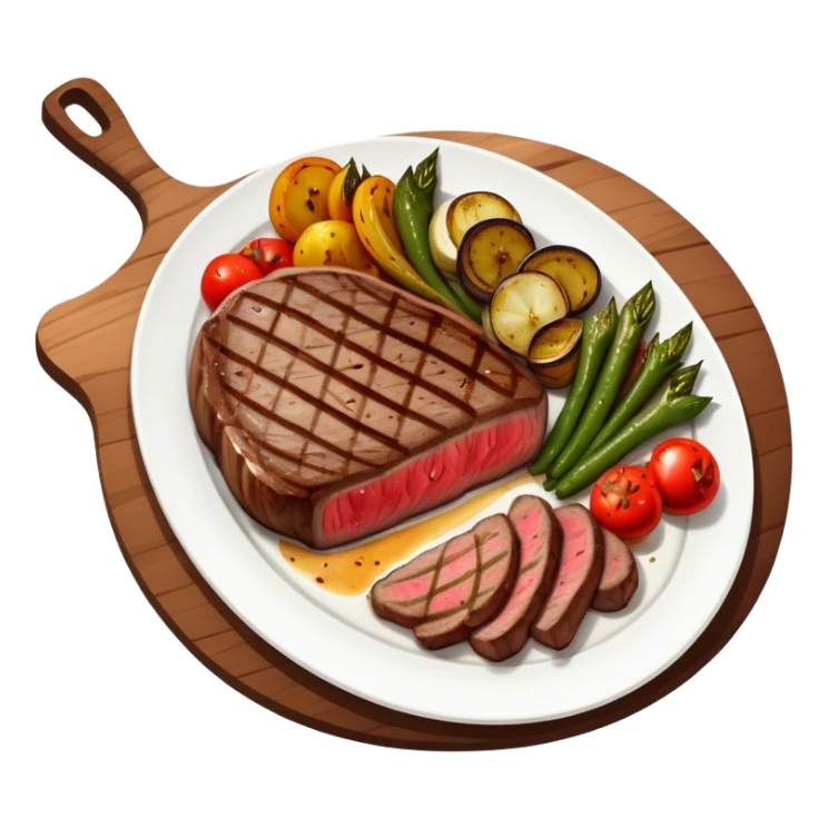 big juicy australian steak meal sticker