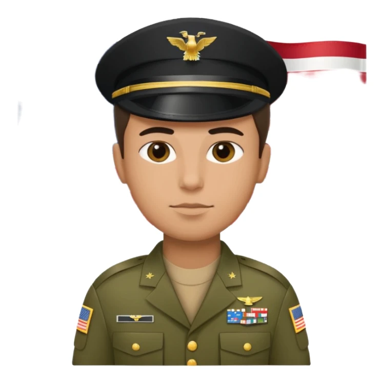 generate american soldier with small usa flag on shoulder sticker