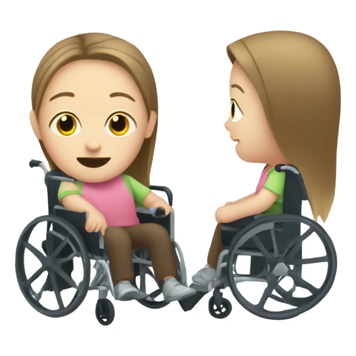Person with down syndrome in a wheelchair  sticker