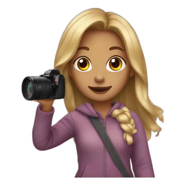 A girl taking photos sticker