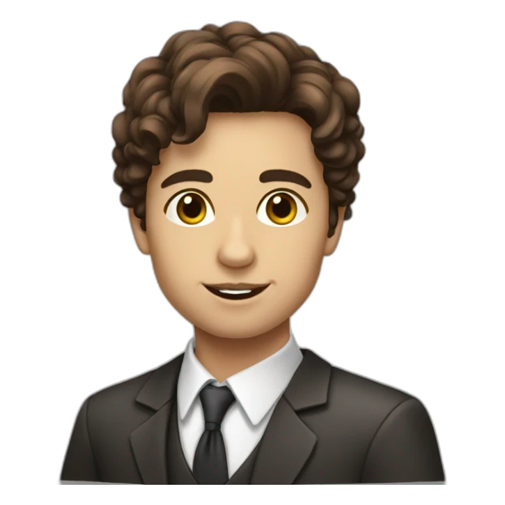 brazilian white young lawyer with good brown hair sticker