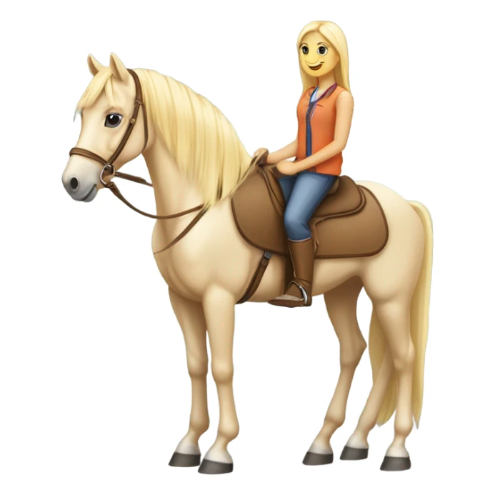 Cheval palomino fille galope  sticker
