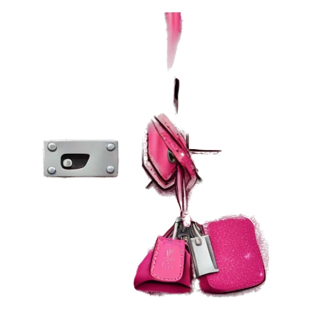 Hot pink glitter Hermes birkin bag sticker