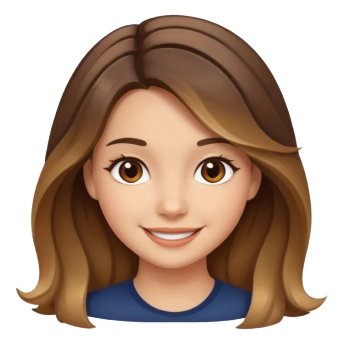 girl with balayage hair emoji sticker
