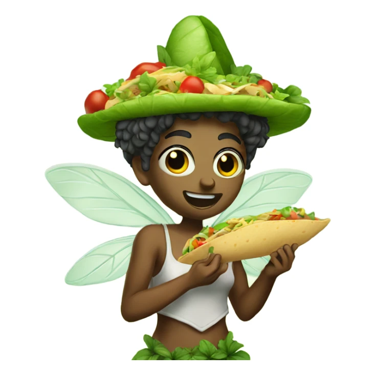Weed fairy eating taco sticker