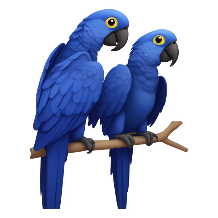 Hyacinth Macaw pair Full Body love each other sticker