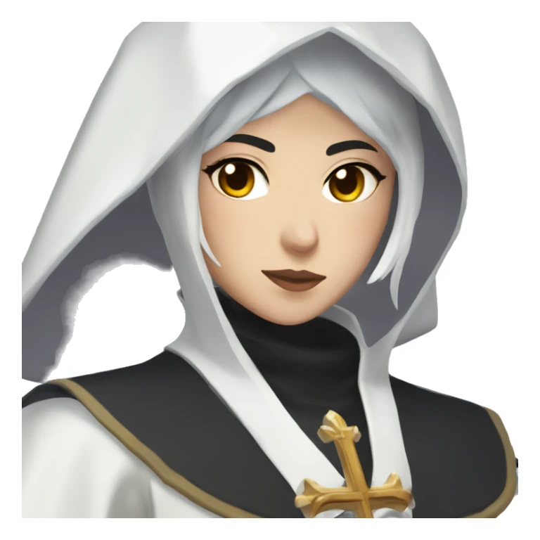 Rosaria the nun from genshin impact sticker