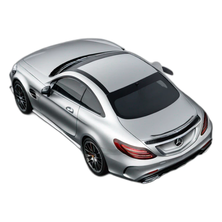 mercedes amg, silver，bottom to up view sticker