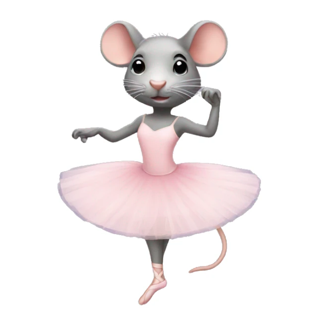Rat ballerina  sticker