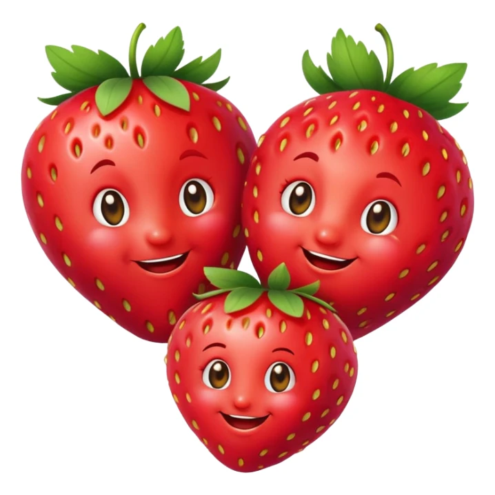 A couple of smiling Strawberry sticker