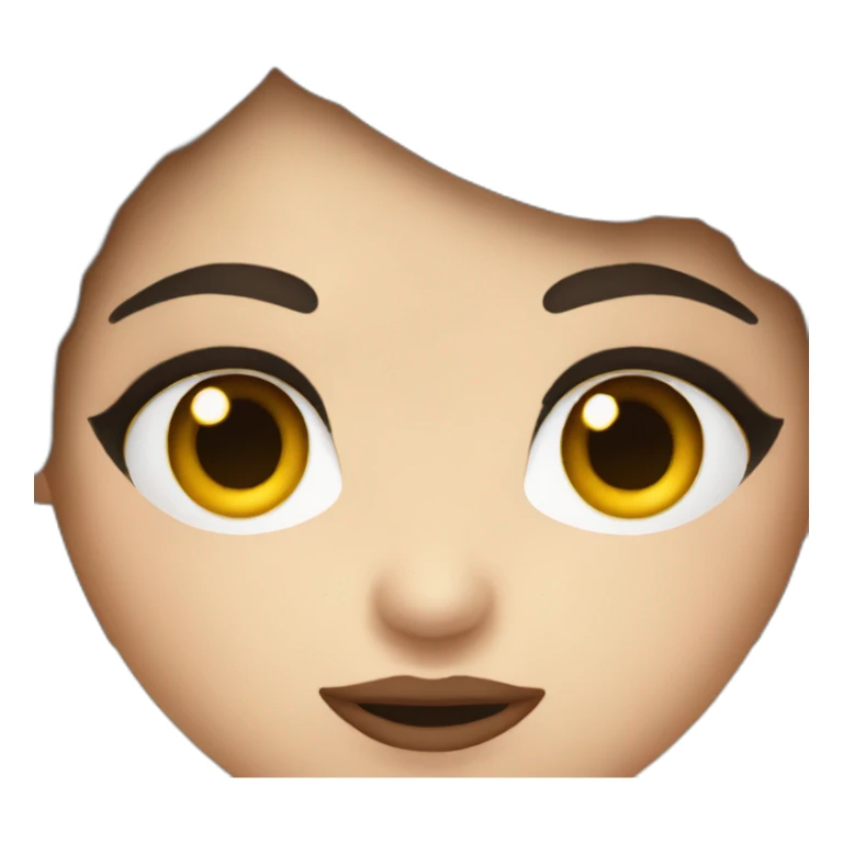 vamp girl with short brown hair, sparkling eyes sticker