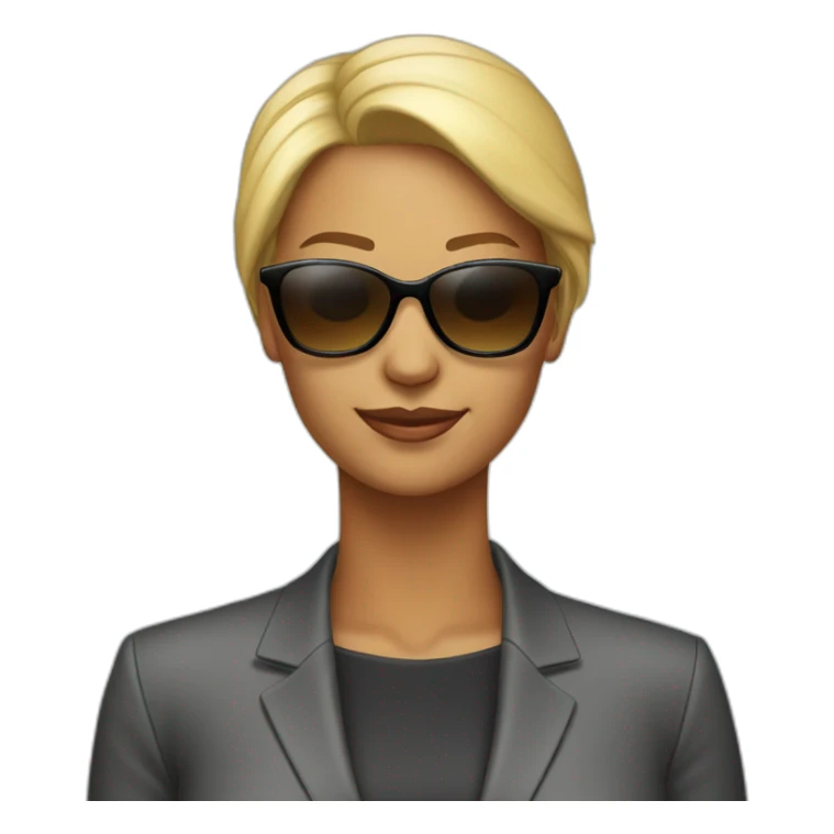 a boss ass vp female in sunglasses sticker