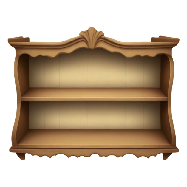 vintage shelf with scalloped edges sticker