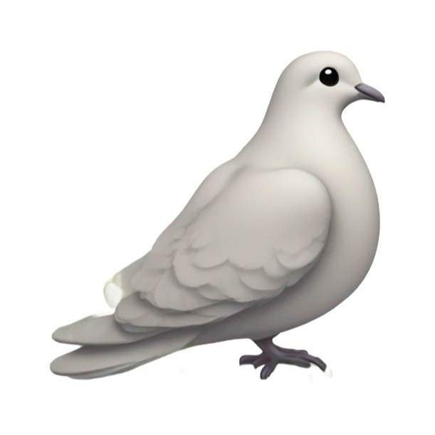 A dove with a green blooming peace wreath sticker
