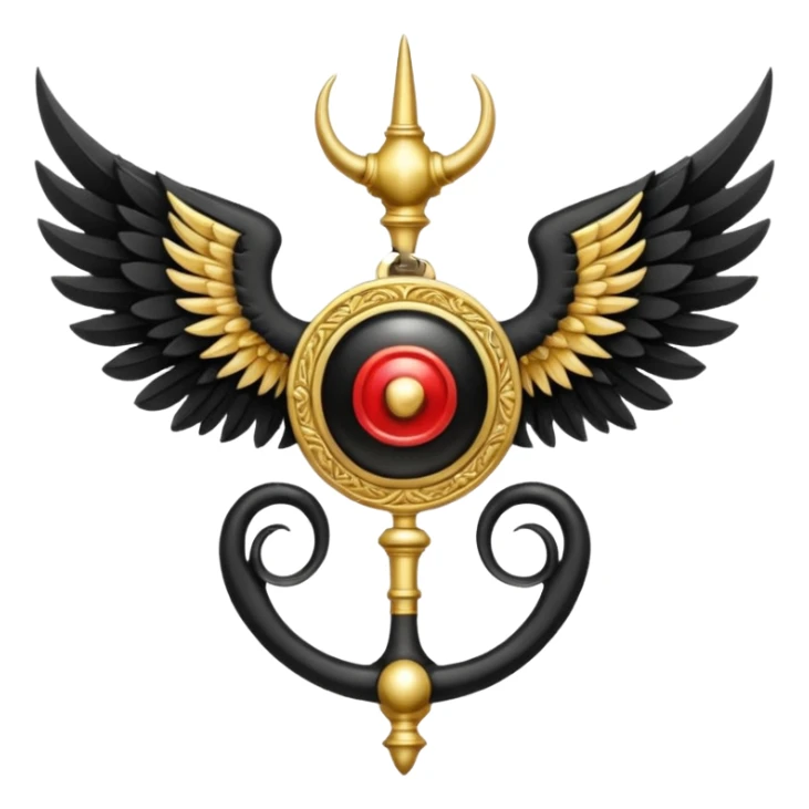 Holy Emblem with black wings and horn sticker