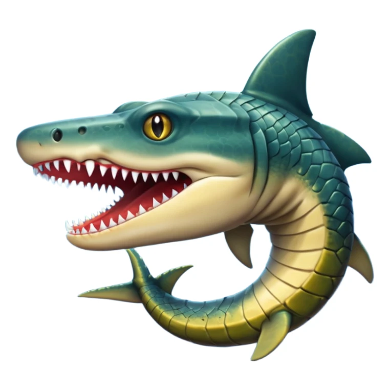 Shark-snake-eel-crocodile-fusion-hybrid sticker