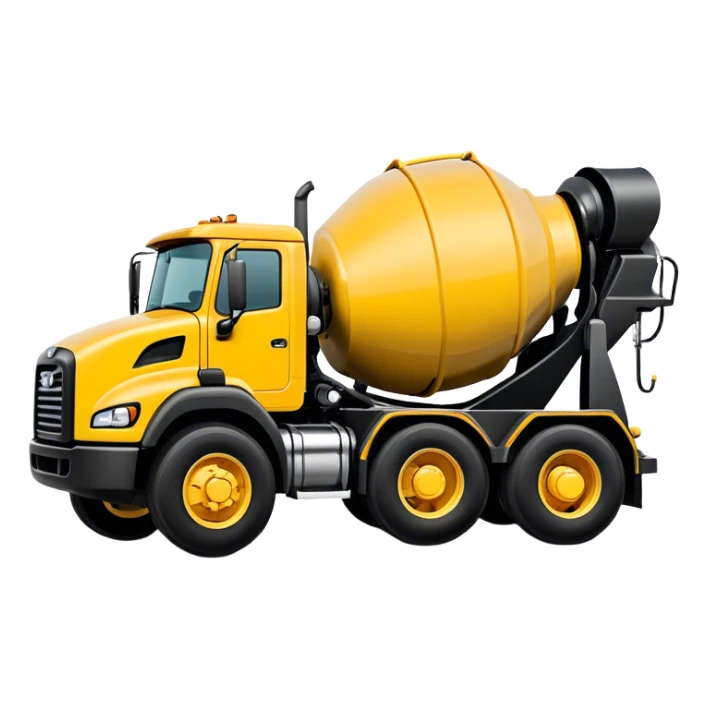 Cement Mixer - Mack Granite (Model Year: 2022) (Iconic colour: Yellow and black) sticker