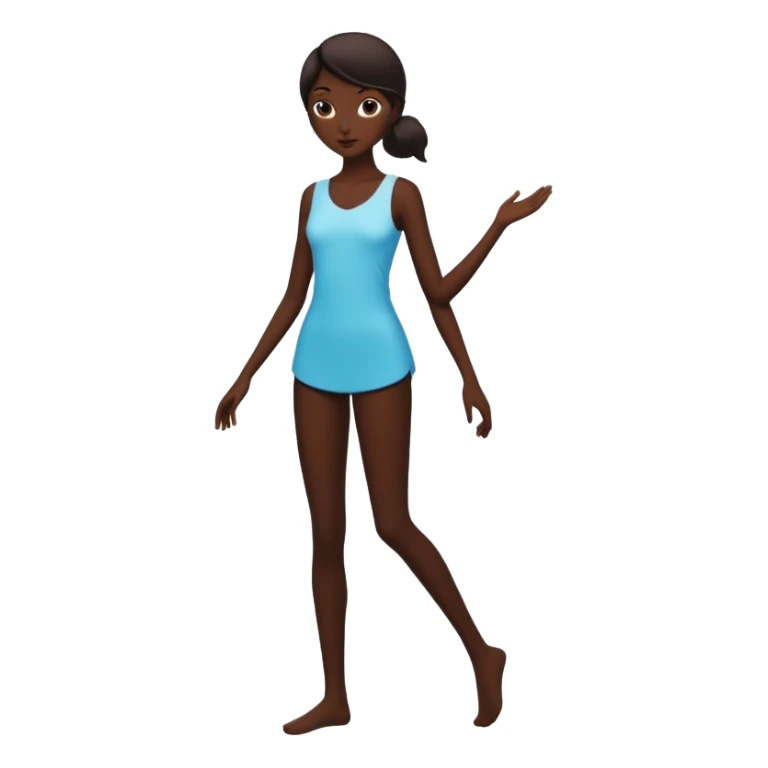 silhouette of a person in a graceful stance sticker