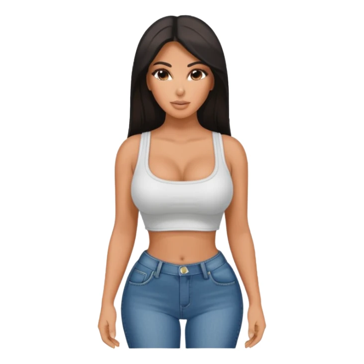 kim kardasian with a crop top sticker