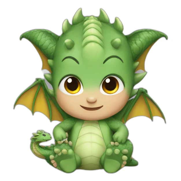 baby-with-a-dragon sticker