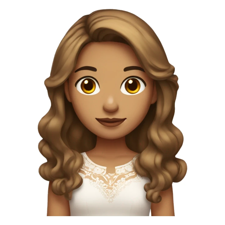 A mexican girl with carmel highlights and brown eyes  sticker