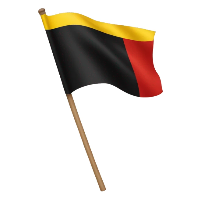 Black yellow red flag with yellow circle  sticker