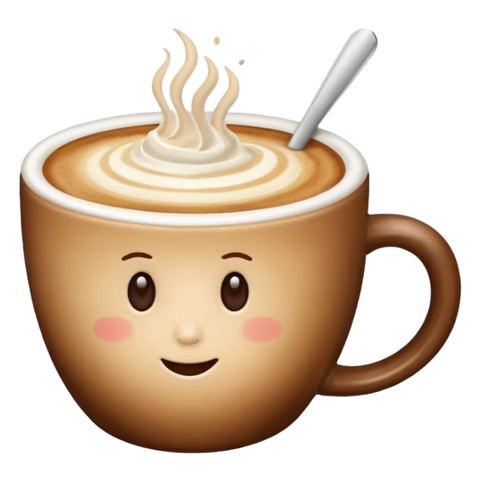 a cup of latte sticker