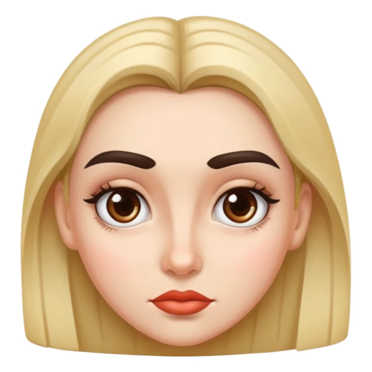 Girl with really thick and big eyebrows  sticker