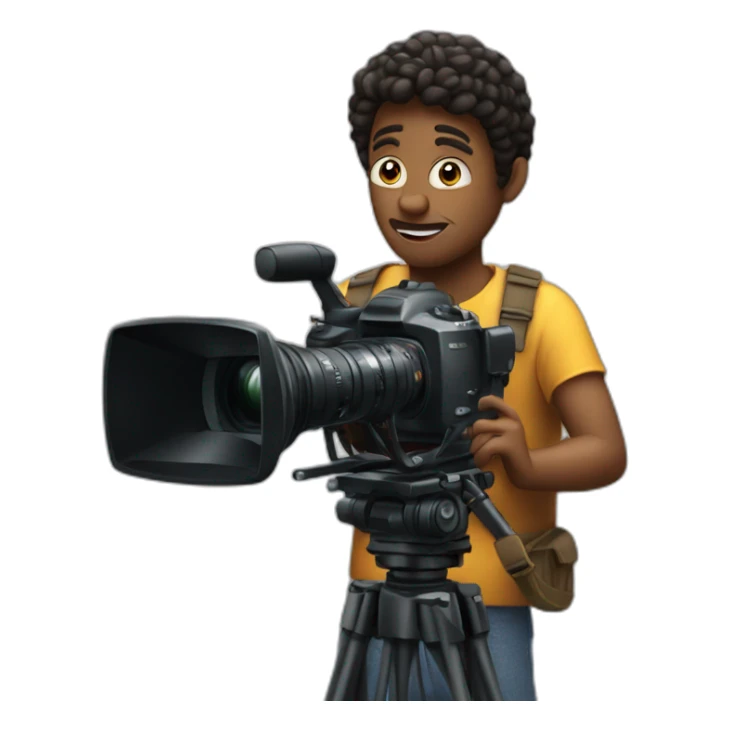 movie actor with the camera recording it sticker