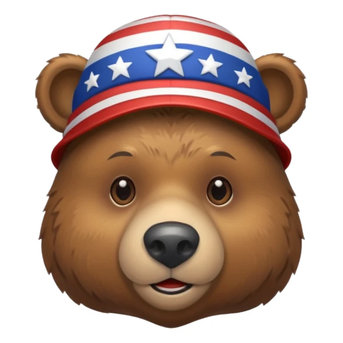 4th of July bear sticker