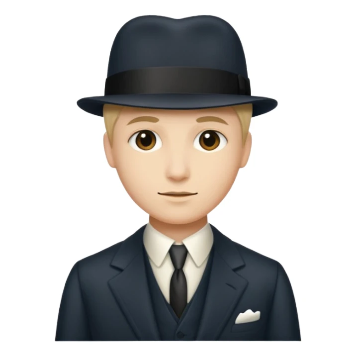 A person wearing a 1920s suit sticker