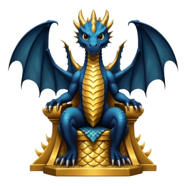 Create a poster insprited from games of throne ,  Dragon sitting on a throne while people are watching him from below  sticker