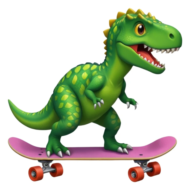 Dinosaur on a skateboard sticker