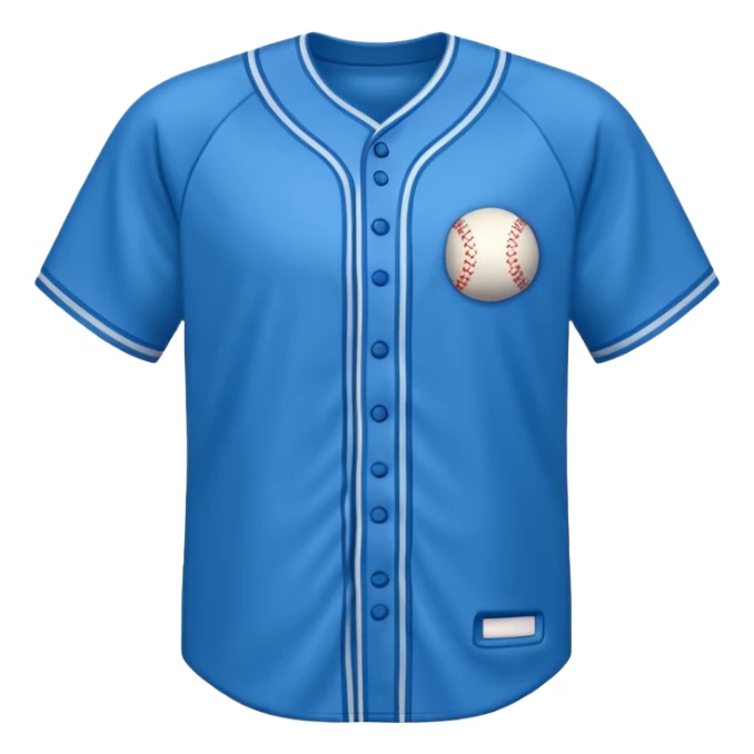 franela de beisbol color azul sin logo  sticker