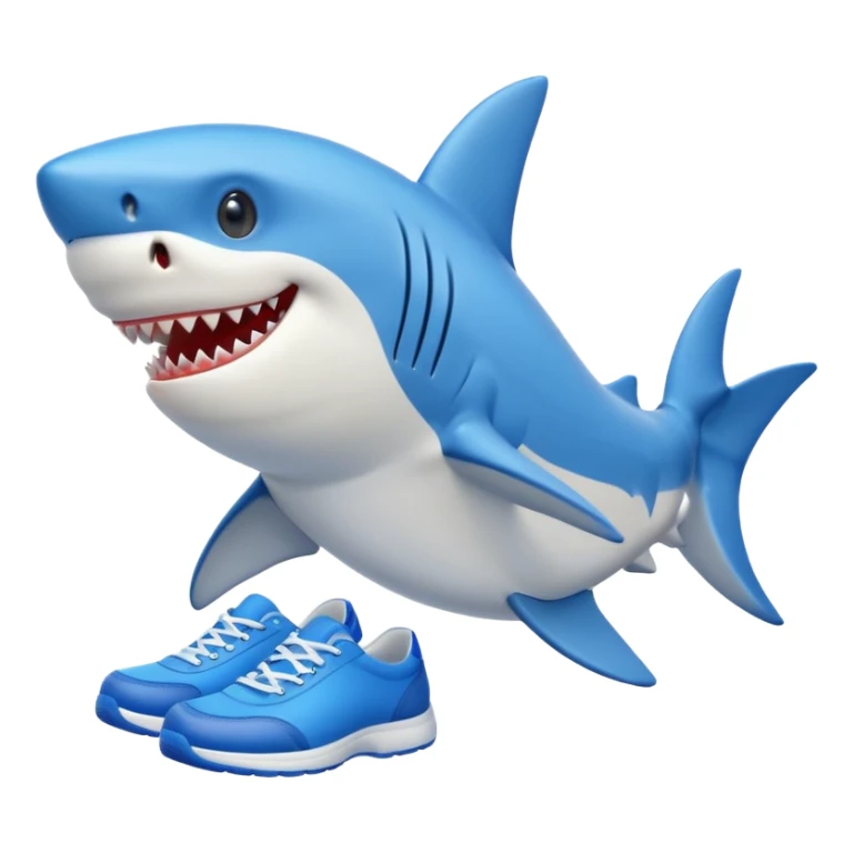 Tralalero tralala shark with blue shoes sticker