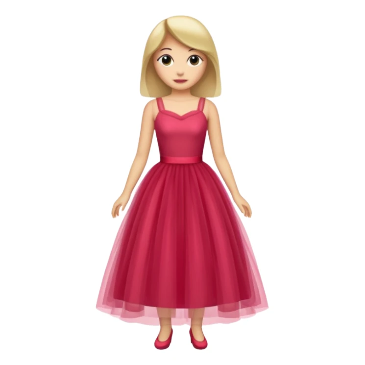 woman tulle dress sticker