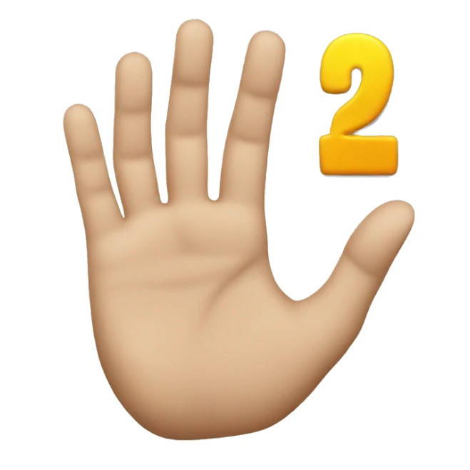 Hand with the number 13 on it  sticker