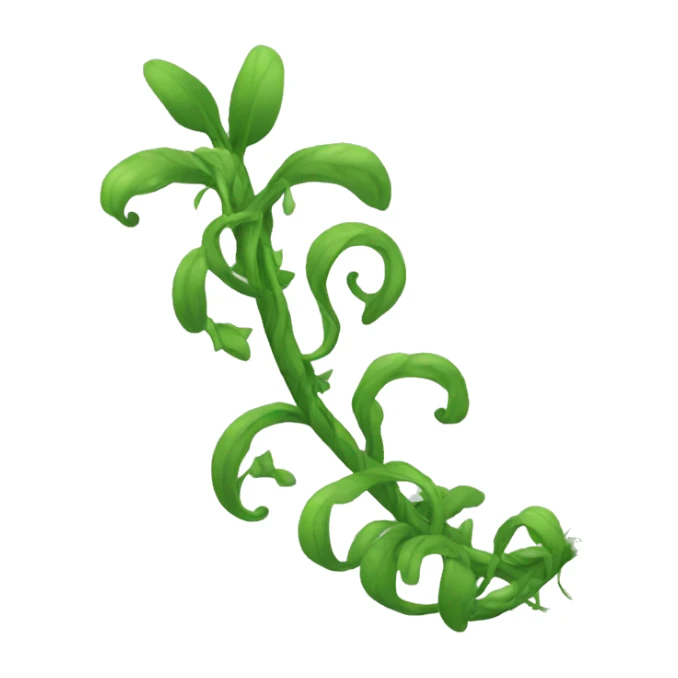 long straight winding plant vines sticker